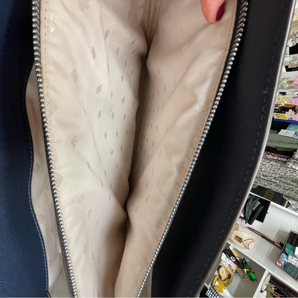 Kate Spade Pastel Green and Dark Blue Tote - Picture 8 of 8